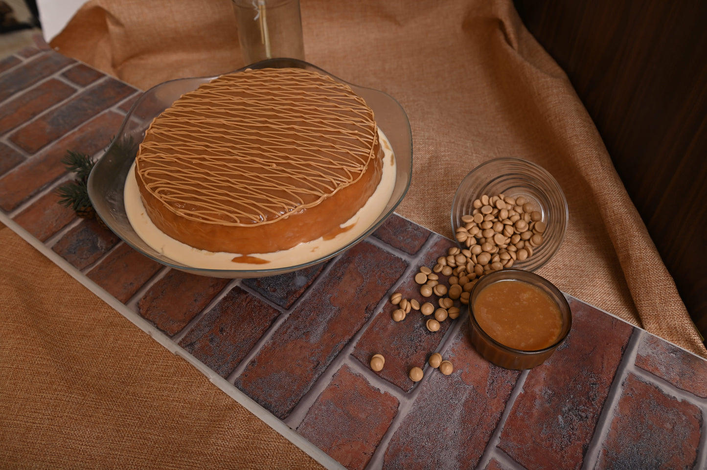 Butter Scotch-Salted Caramel Tres Leches Cake: Freshly baked, soaked in our signature Tres Leches blend, and topped with rich butterscotch and salted caramel.