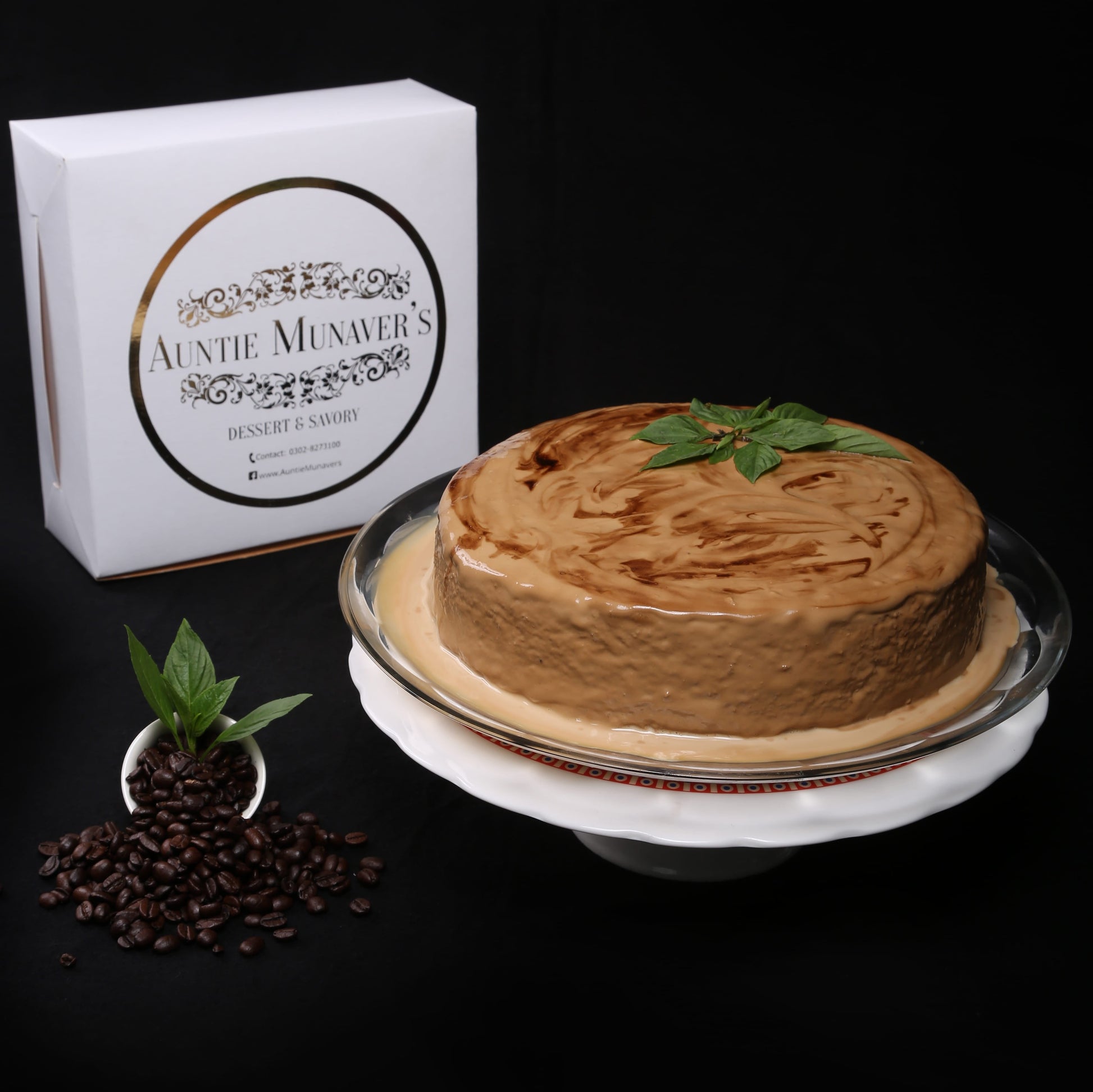 Coffee Infused Tres Leches Cake or Three Milk Cake with a Coffee Cream Topping