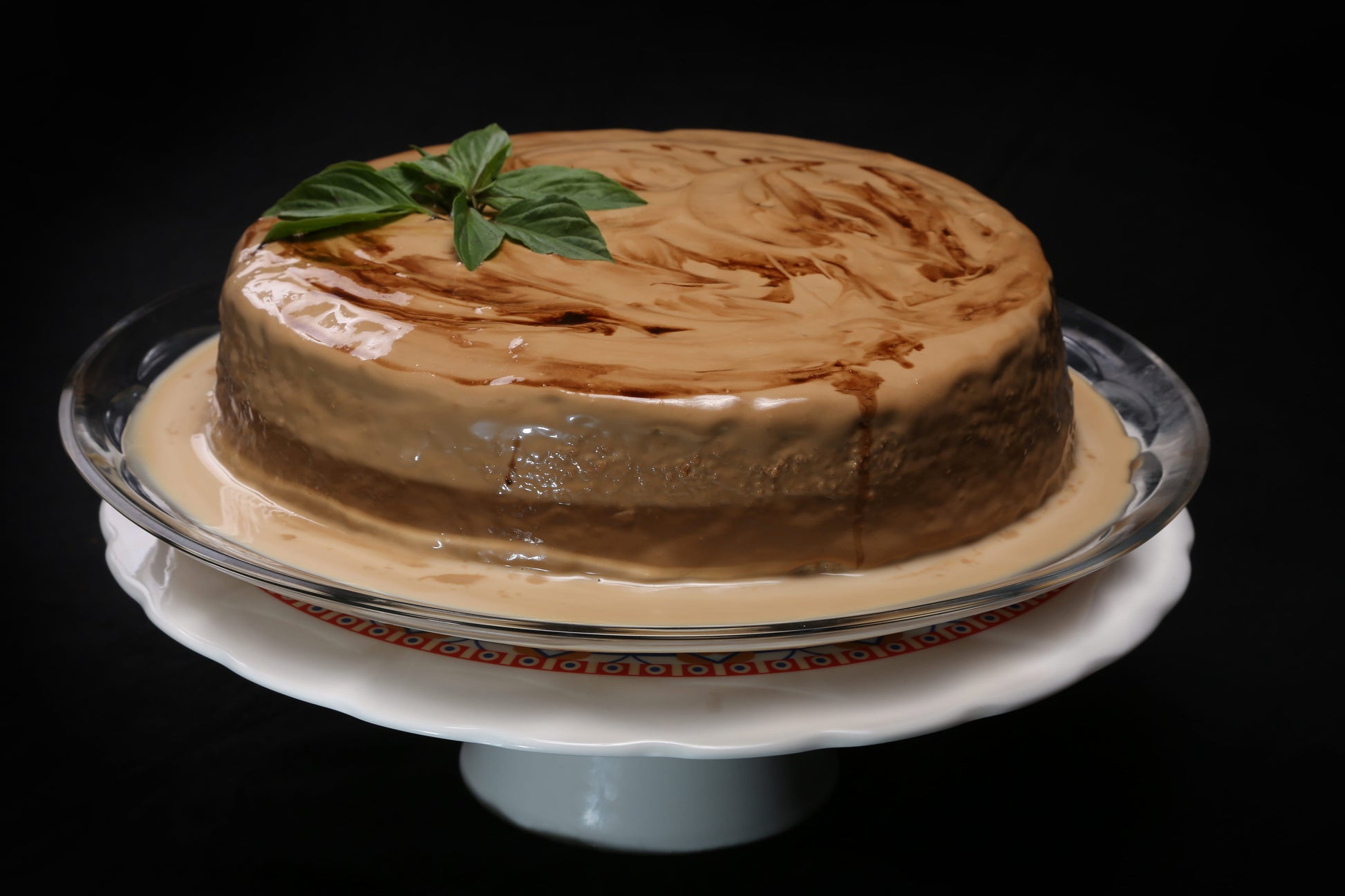 Coffee Infused Tres Leches Cake or Three Milk Cake with a Coffee Cream Topping