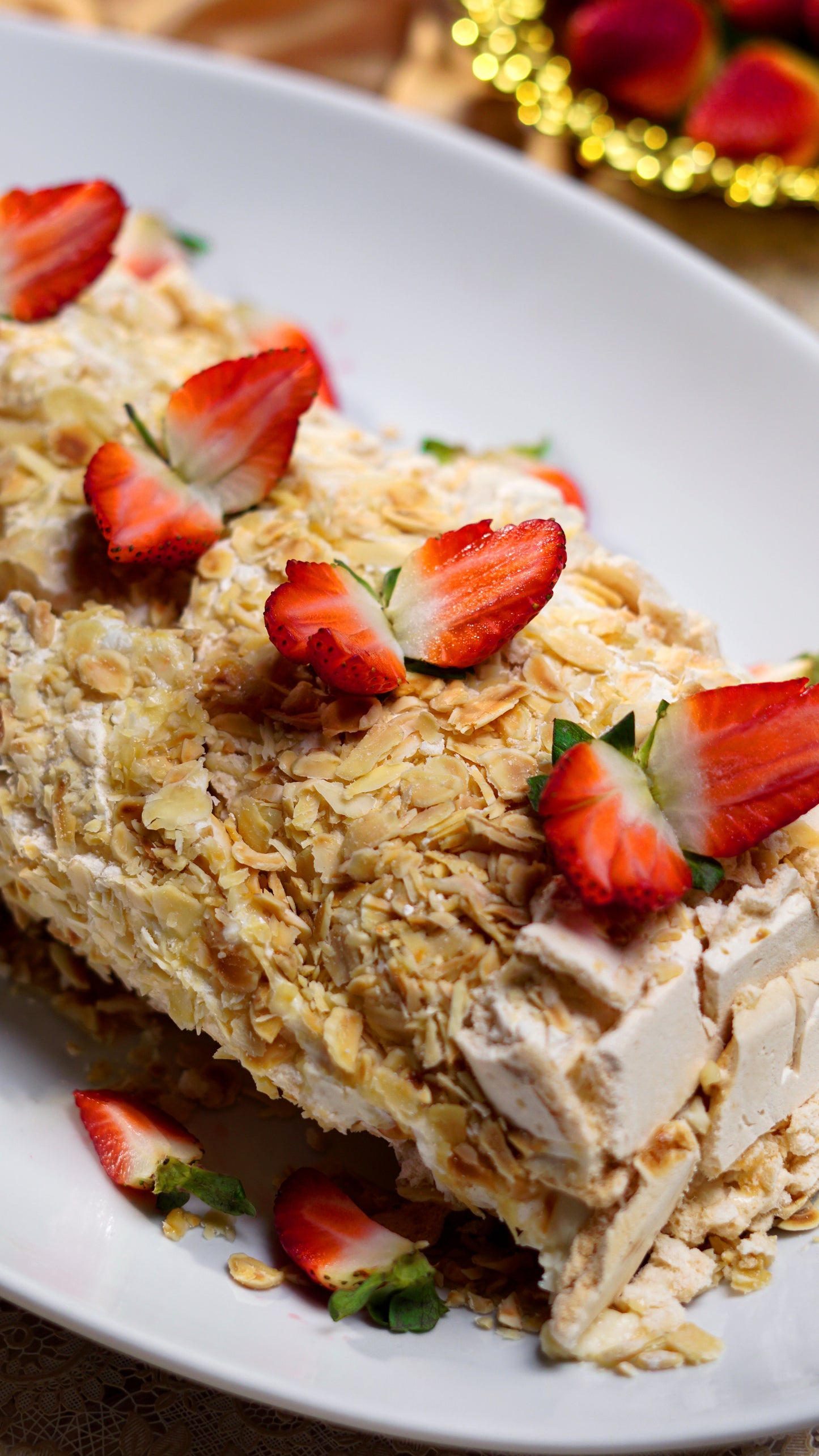 Strawberry Meringue Roulade