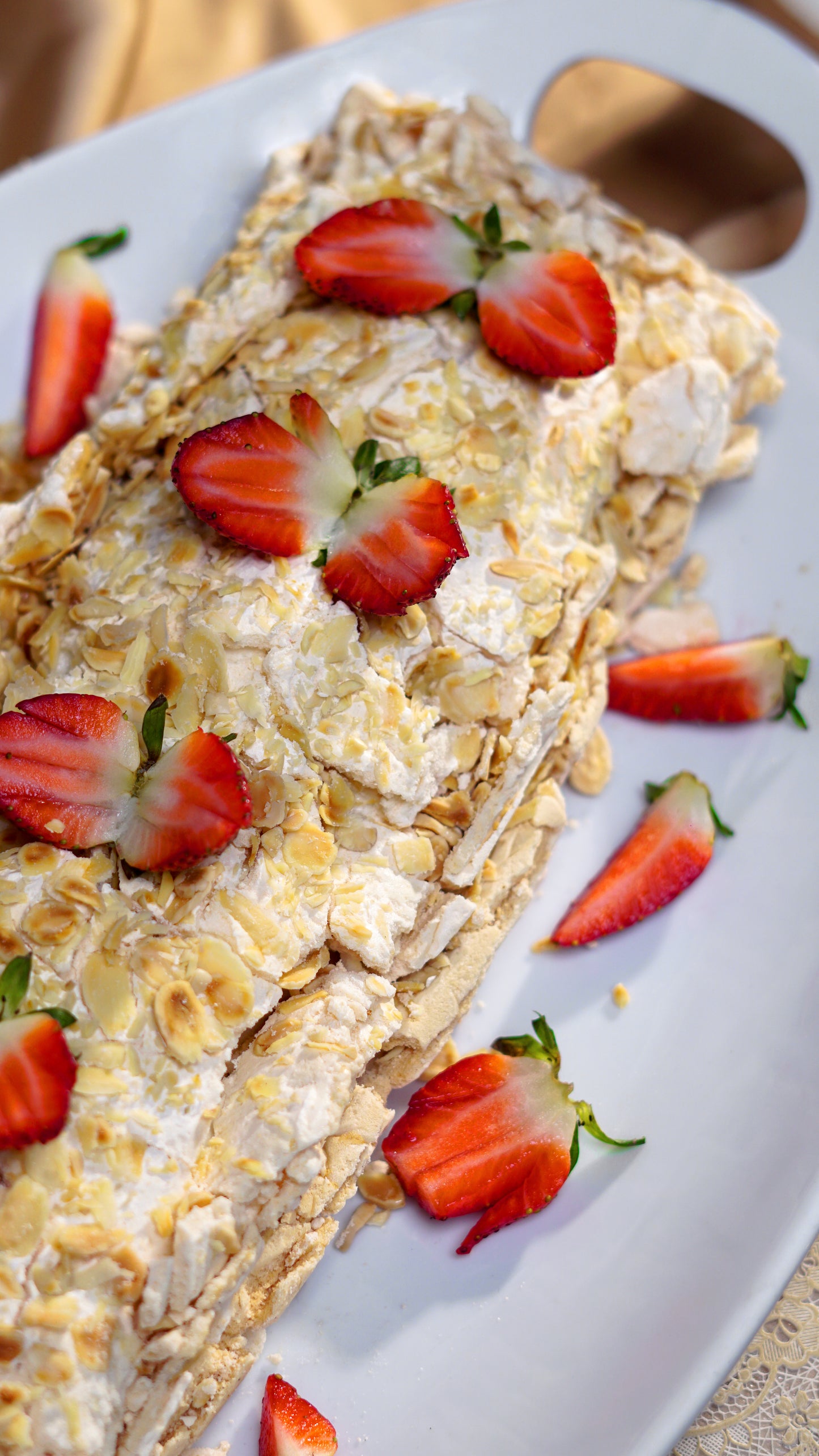 Strawberry Meringue Roulade