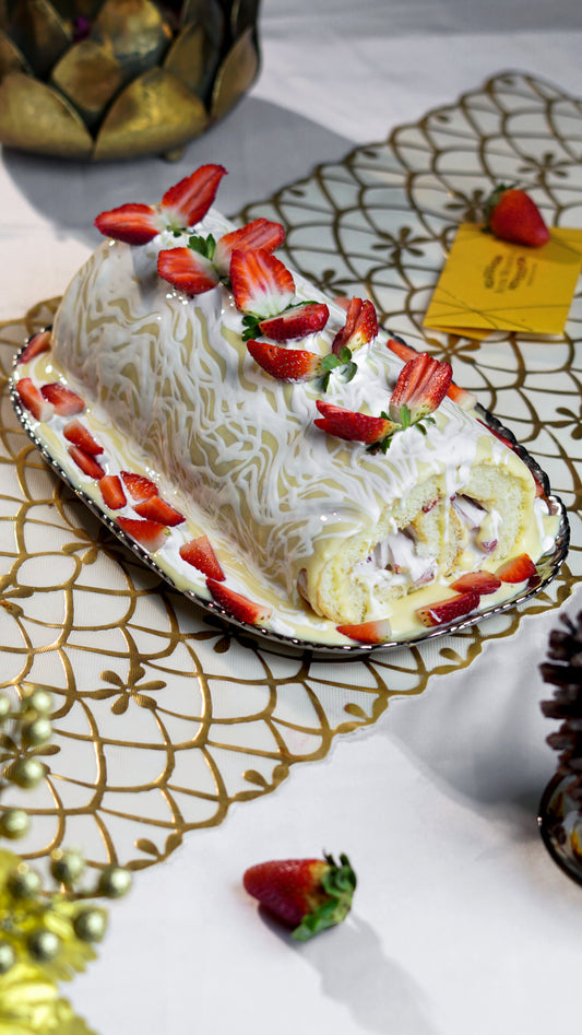 Strawberry Swiss Roulade