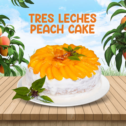 Large Peach Three Milk Cake