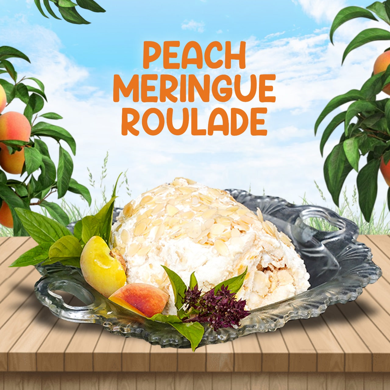 Peach Meringue Roulade