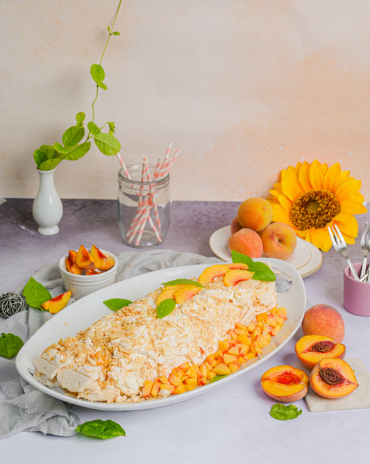Peach Meringue Roulade