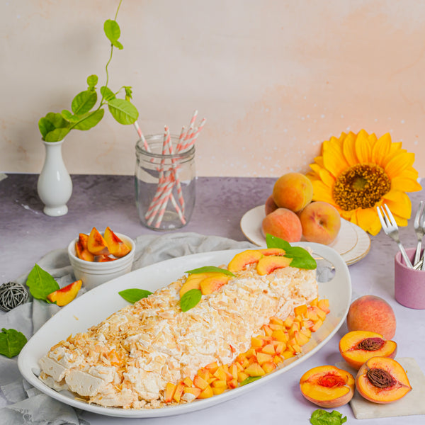 Peach Meringue Roulade