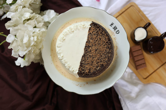 Sugar-Free Tres Leches Chocolate and Cream Duo: A guilt-free delight, freshly baked and soaked in our signature Tres Leches blend, layered with rich chocolate and creamy goodness.