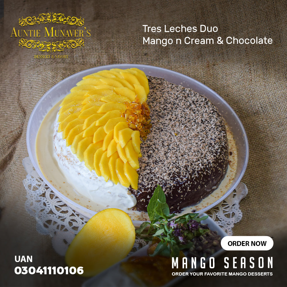 Large Duo Mango Three Milk Cake