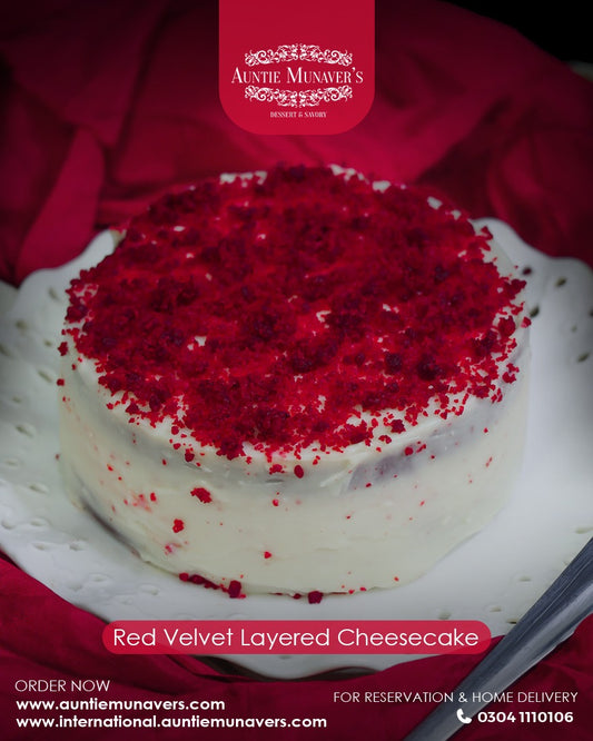 Red velvet Layered Cheesecake