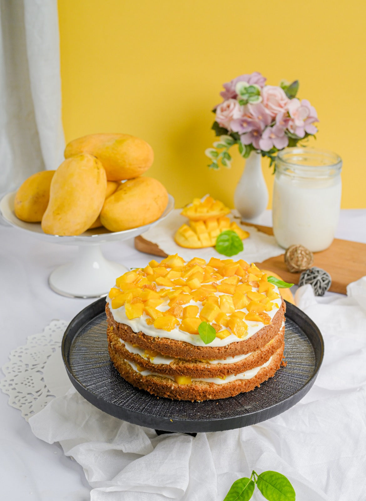 Mango Victoria Sponge Cake